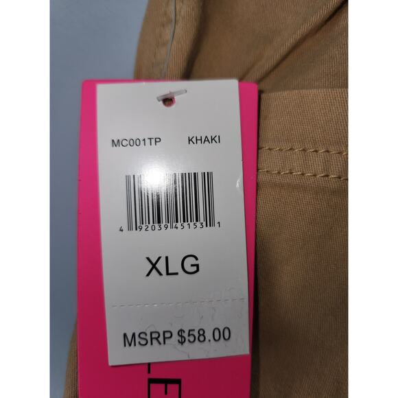 NWT With Jules Girls Loose Fit Side Pockets Khaki Pants Beige S - Picture 4 of 7